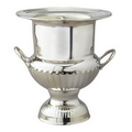 Silver Barware Wine Cooler w/ Ridged Accents